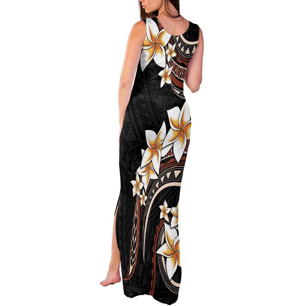 Vintage Plumeria Pacific Floral Tank Maxi Dress LT9 - Polynesian Pride