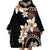 Vintage Plumeria Pacific Floral Wearable Blanket Hoodie