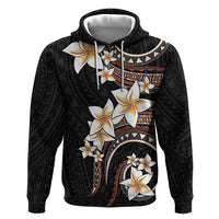 Vintage Plumeria Pacific Floral Zip Hoodie