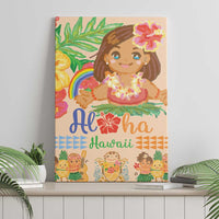 Kawaii Hula Girls Canvas Wall Art Aloha Hibiscus Flowers LT9 - Polynesian Pride