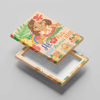 Kawaii Hula Girls Canvas Wall Art Aloha Hibiscus Flowers LT9 - Polynesian Pride