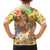 Kawaii Hula Girls Family Matching Long Sleeve Bodycon Dress and Hawaiian Shirt Aloha Hibiscus Flowers