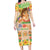 Kawaii Hula Girls Family Matching Long Sleeve Bodycon Dress and Hawaiian Shirt Aloha Hibiscus Flowers