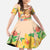 Kawaii Hula Girls Family Matching Off Shoulder Maxi Dress and Hawaiian Shirt Aloha Hibiscus Flowers