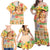 Kawaii Hula Girls Family Matching Off Shoulder Maxi Dress and Hawaiian Shirt Aloha Hibiscus Flowers