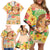 Kawaii Hula Girls Family Matching Off Shoulder Short Dress and Hawaiian Shirt Aloha Hibiscus Flowers