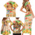 Kawaii Hula Girls Family Matching Short Sleeve Bodycon Dress and Hawaiian Shirt Aloha Hibiscus Flowers