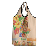 Kawaii Hula Girls Grocery Bag Aloha Hibiscus Flowers LT9 - Polynesian Pride