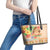 Kawaii Hula Girls Leather Tote Bag Aloha Hibiscus Flowers