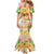 Kawaii Hula Girls Mermaid Dress Aloha Hibiscus Flowers