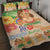 Kawaii Hula Girls Quilt Bed Set Aloha Hibiscus Flowers