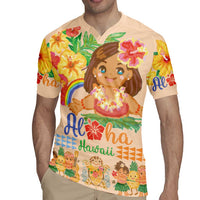 Kawaii Hula Girls Rugby Jersey Aloha Hibiscus Flowers LT9 - Polynesian Pride
