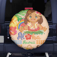 Kawaii Hula Girls Spare Tire Cover Aloha Hibiscus Flowers LT9 - Polynesian Pride