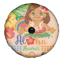Kawaii Hula Girls Spare Tire Cover Aloha Hibiscus Flowers LT9 - Polynesian Pride