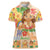 Kawaii Hula Girls Women Polo Shirt Aloha Hibiscus Flowers