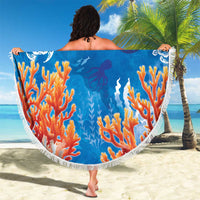 Hibiscus Turtle Tattoo Coral Reef Beach Blanket with Polynesian Tribal LT9 - Polynesian Pride