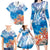 Hibiscus Turtle Tattoo Coral Reef Family Matching Long Sleeve Bodycon Dress and Hawaiian Shirt with Polynesian Tribal