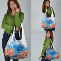 Hibiscus Turtle Tattoo Coral Reef Grocery Bag with Polynesian Tribal LT9 - Polynesian Pride