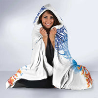 Hibiscus Turtle Tattoo Coral Reef Hooded Blanket with Polynesian Tribal LT9 - Polynesian Pride