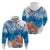 Hibiscus Turtle Tattoo Coral Reef Hoodie with Polynesian Tribal