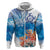 Hibiscus Turtle Tattoo Coral Reef Hoodie with Polynesian Tribal