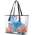 Hibiscus Turtle Tattoo Coral Reef Leather Tote Bag with Polynesian Tribal