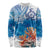 Hibiscus Turtle Tattoo Coral Reef Long Sleeve Shirt with Polynesian Tribal