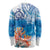 Hibiscus Turtle Tattoo Coral Reef Long Sleeve Shirt with Polynesian Tribal