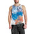 Hibiscus Turtle Tattoo Coral Reef Men Tank Top with Polynesian Tribal