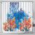 Hibiscus Turtle Tattoo Coral Reef Shower Curtain with Polynesian Tribal