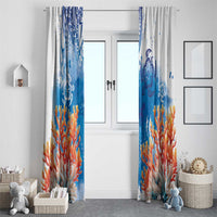Hibiscus Turtle Tattoo Coral Reef Window Curtain with Polynesian Tribal LT9 - Polynesian Pride