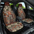 Pacific Hibiscus Tapa Tribal Vintage Car Seat Cover Brown Motif