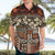 Pacific Hibiscus Tapa Tribal Vintage Hawaiian Shirt Brown Motif