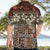 Pacific Hibiscus Tapa Tribal Vintage Hawaiian Shirt Brown Motif