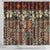 Pacific Hibiscus Tapa Tribal Vintage Shower Curtain Brown Motif