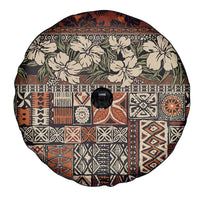 Pacific Hibiscus Tapa Tribal Vintage Spare Tire Cover Brown Motif LT9 - Polynesian Pride
