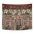 Pacific Hibiscus Tapa Tribal Vintage Tapestry Brown Motif