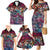 Pacific Hibiscus Tapa Tribal Vintage Family Matching Mermaid Dress and Hawaiian Shirt Pink Motif