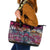 Pacific Hibiscus Tapa Tribal Vintage Leather Tote Bag Pink Motif