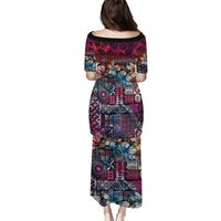 Pacific Hibiscus Tapa Tribal Vintage Puletasi Pink Motif LT9 - Polynesian Pride