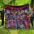 Pacific Hibiscus Tapa Tribal Vintage Quilt Pink Motif