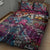 Pacific Hibiscus Tapa Tribal Vintage Quilt Bed Set Pink Motif