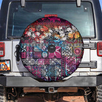 Pacific Hibiscus Tapa Tribal Vintage Spare Tire Cover Pink Motif LT9 Pink - Polynesian Pride