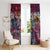 Pacific Hibiscus Tapa Tribal Vintage Window Curtain Pink Motif