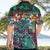 Pacific Hibiscus Tapa Tribal Vintage Hawaiian Shirt Turquoise Motif