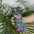 Pacific Hibiscus Tapa Tribal Vintage Skinny Tumbler Turquoise Motif