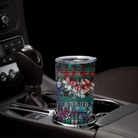 Pacific Hibiscus Tapa Tribal Vintage Tumbler Cup Turquoise Motif LT9 - Polynesian Pride