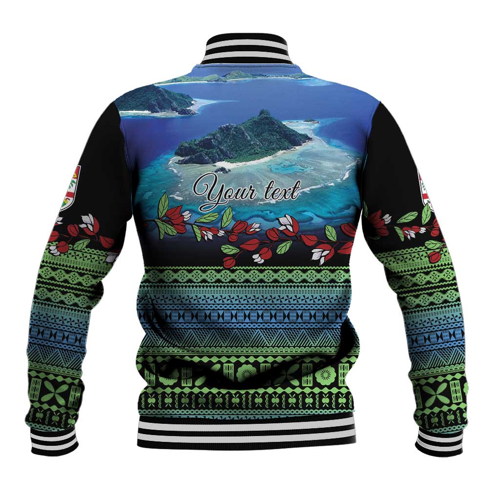 Personalised Fiji Viti Levu Baseball Jacket Tagimoucia and Tapa Tribal Pattern LT9 - Polynesian Pride