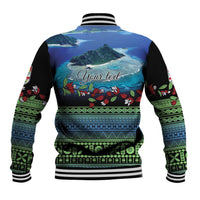 Personalised Fiji Viti Levu Baseball Jacket Tagimoucia and Tapa Tribal Pattern LT9 - Polynesian Pride