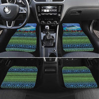 Personalised Fiji Viti Levu Car Mats Tagimoucia and Tapa Tribal Pattern LT9 Set 4pcs Blue - Polynesian Pride